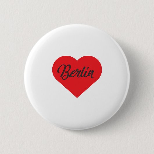 I Love Berlin - Duitsland Ronde Button 5,7 Cm (Voorkant)