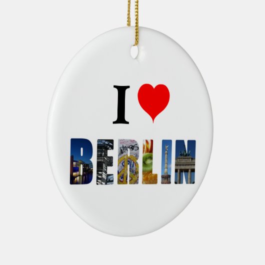 I Love Berlin Germany City Travel Photo Keramisch Ornament (Rechts)