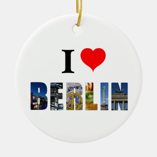 I Love Berlin Germany City Travel Photo Keramisch Ornament (Voorkant)