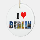 I Love Berlin Germany City Travel Photo Keramisch Ornament (Links)