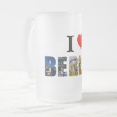 I Love Berlin Germany Travel City Photo Matglas Bierpul (Voorkant links)
