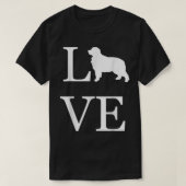 I Love Bernese Mountain Hondenliefhebber White Gra T-shirt (Design voorkant)