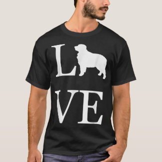 I Love Bernese Mountain Hondenliefhebber White Gra T-shirt