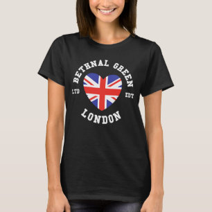 I Love BETHNAL GREEN London Heart Flag Badge T-shirt