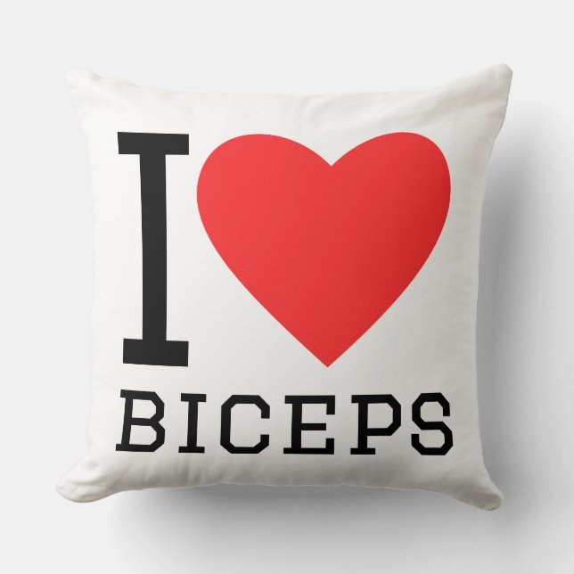 I love biceps kussen (Voorkant)