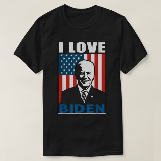 I Love Biden Flag Pro President Joe Biden Americ T-shirt (Design voorkant)