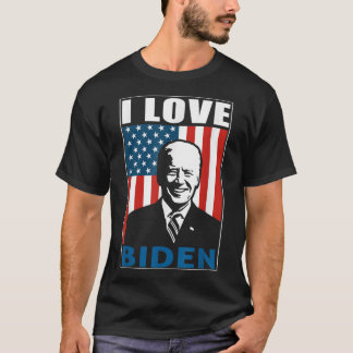 I Love Biden Flag Pro President Joe Biden Americ T-shirt