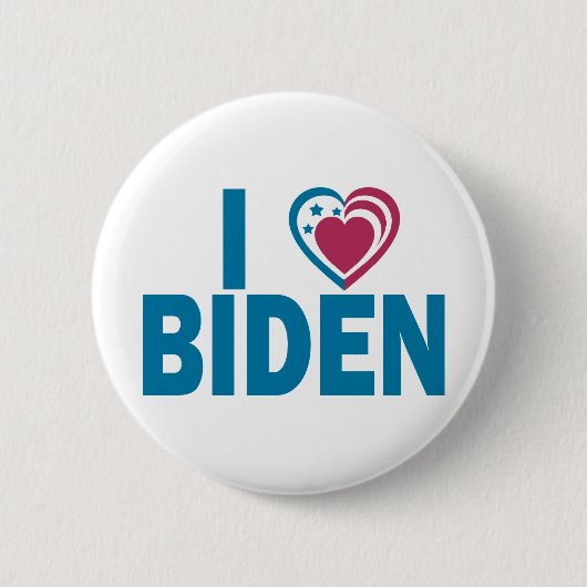 I Love Biden Ronde Button 5,7 Cm (Voorkant)