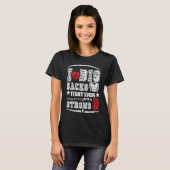 I Love Big Sacks Tight Ends And Strong D Funny Foo T-shirt (Voorkant volledig)