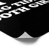 I Love Big Tiddy Goth Girls Funny Quote Humor  Poster (Hoek)