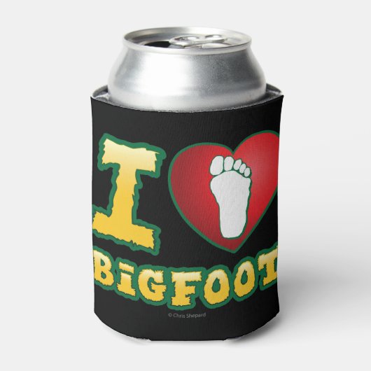 I Love Bigfoot - Sasquatch Believer Cryptozoology Blikjeskoeler (Blikje Voorkant)