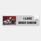 I Love Biker Chicken Bumpersticker (Voorkant)