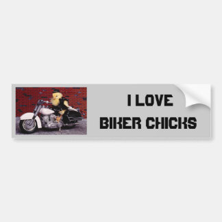 I Love Biker Chicken Bumpersticker