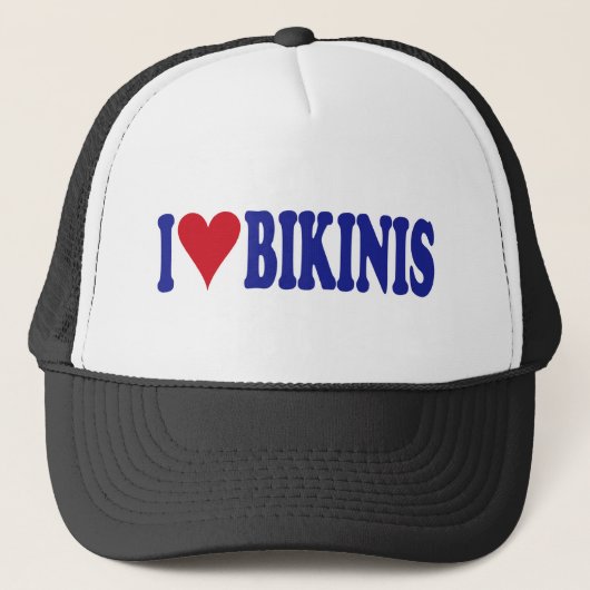 I Love Bikinis Trucker Pet (Voorkant)