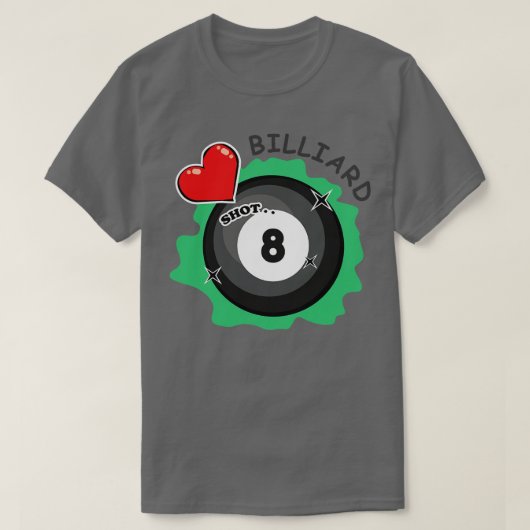 I Love Billiard T-shirt (Design voorkant)
