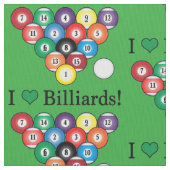 I Love Billiards Stof (Close Up)