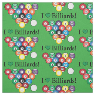 I Love Billiards Stof