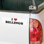 I Love Billings Montana Bumpersticker (Op Truck)