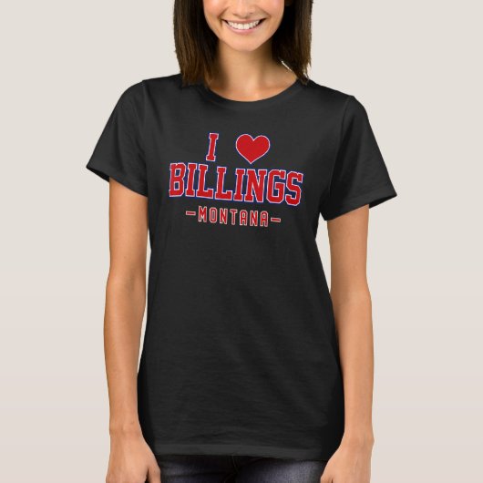 I Love Billings Montana T-shirt (Voorkant)