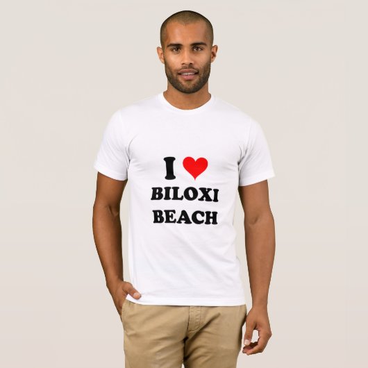 I Love Biloxi Beach T-shirt (Voorkant volledig)