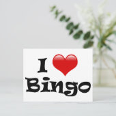 I Love Bingo Briefkaart (Staand voorkant)