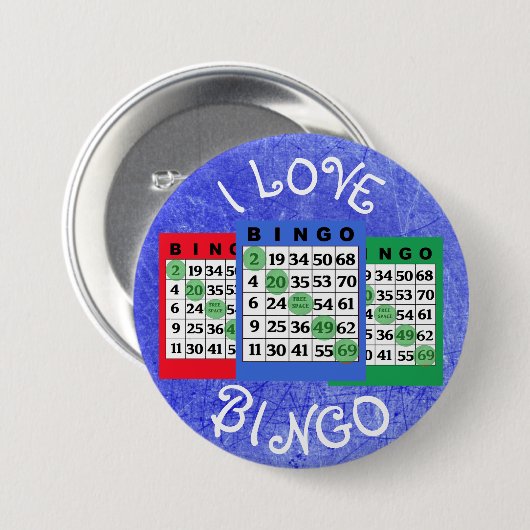 I Love BINGO Cards Button (Voorkant /achterkant)