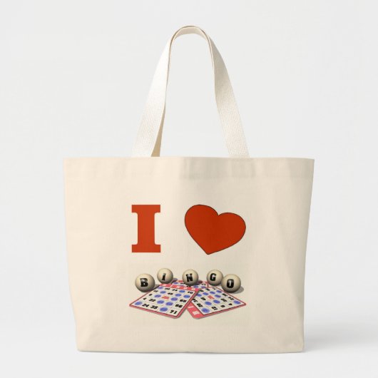 I Love Bingo Classic Canvas tas (Voorkant)