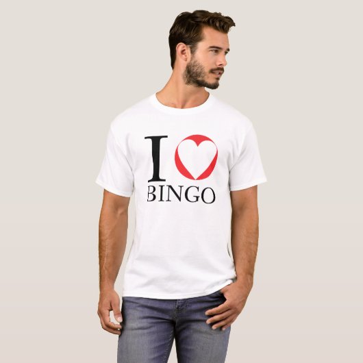 I Love Bingo | Funny Bingo Lover Funny Bingo T-shirt (Voorkant volledig)
