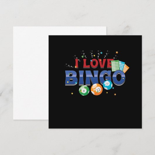 I Love Bingo Gambling Lucky Game Player Gamble Gif Kaart (Voorkant / Achterkant)