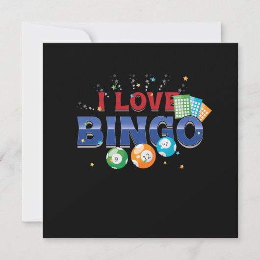I Love Bingo Gambling Lucky Game Player Gamble Gif Kaart (Voorkant)