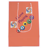 I Love Bingo in Swirls Gift Bag Medium Cadeauzakje (Achterkant)