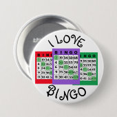 I Love BINGO Kaart Button (Voorkant /achterkant)
