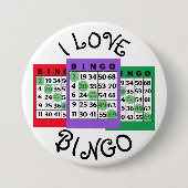 I Love BINGO Kaart Button (Voorkant)