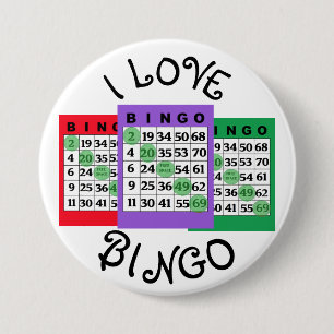 I Love BINGO Kaart Button