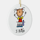I Love Bingo Keramisch Ornament (Rechts)