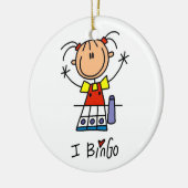 I Love Bingo Keramisch Ornament (Links)