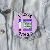 I Love BINGO Paarse Kaart Button (In situ)