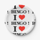 I Love Bingo Papieren Bordje (Voorkant)
