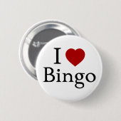 I Love Bingo Ronde Button 5,7 Cm (Voorkant /achterkant)