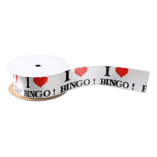 I_Love Bingo Satin Ribbon Satijnen Lint