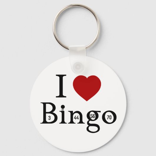 I Love Bingo Sleutelhanger (Voorkant)