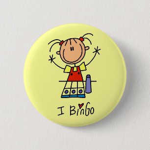 I Love Bingo Tshirts and Gifts Ronde Button 5,7 Cm