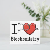 I Love Biochemie Briefkaart (Staand voorkant)