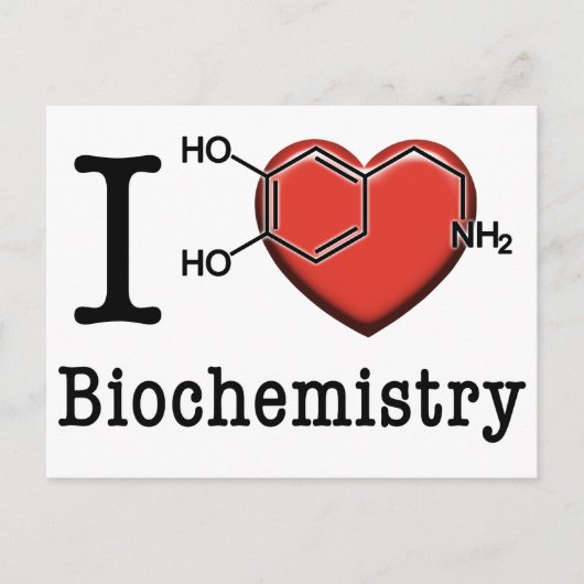 I Love Biochemie Briefkaart (Voorkant)