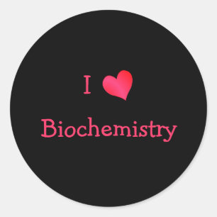 I Love Biochemie Ronde Sticker