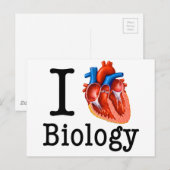 I Love Biology Briefkaart (Voorkant / Achterkant)