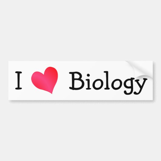 I Love Biology Bumpersticker (Voorkant)