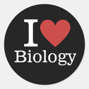 I ❤️ Love Biology for College Faculty / Student Ronde Sticker