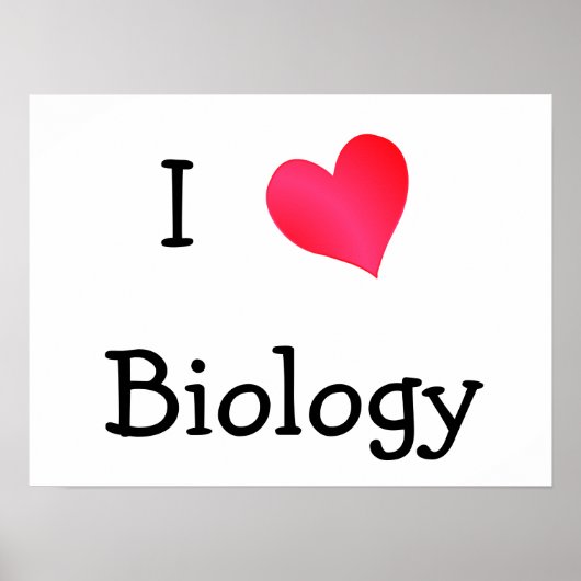 I Love Biology Poster (Voorkant)