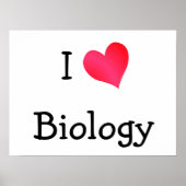 I Love Biology Poster (Voorkant)